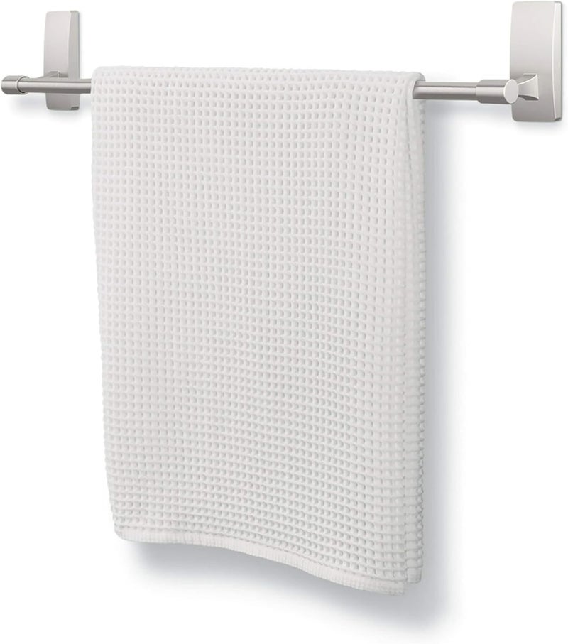 Command Bath Satin Nickel Towel Bar with Water Resistant Strips, Bathroom Organizer, 24 in Bar Length Holds up to 10 lbs - Image 4